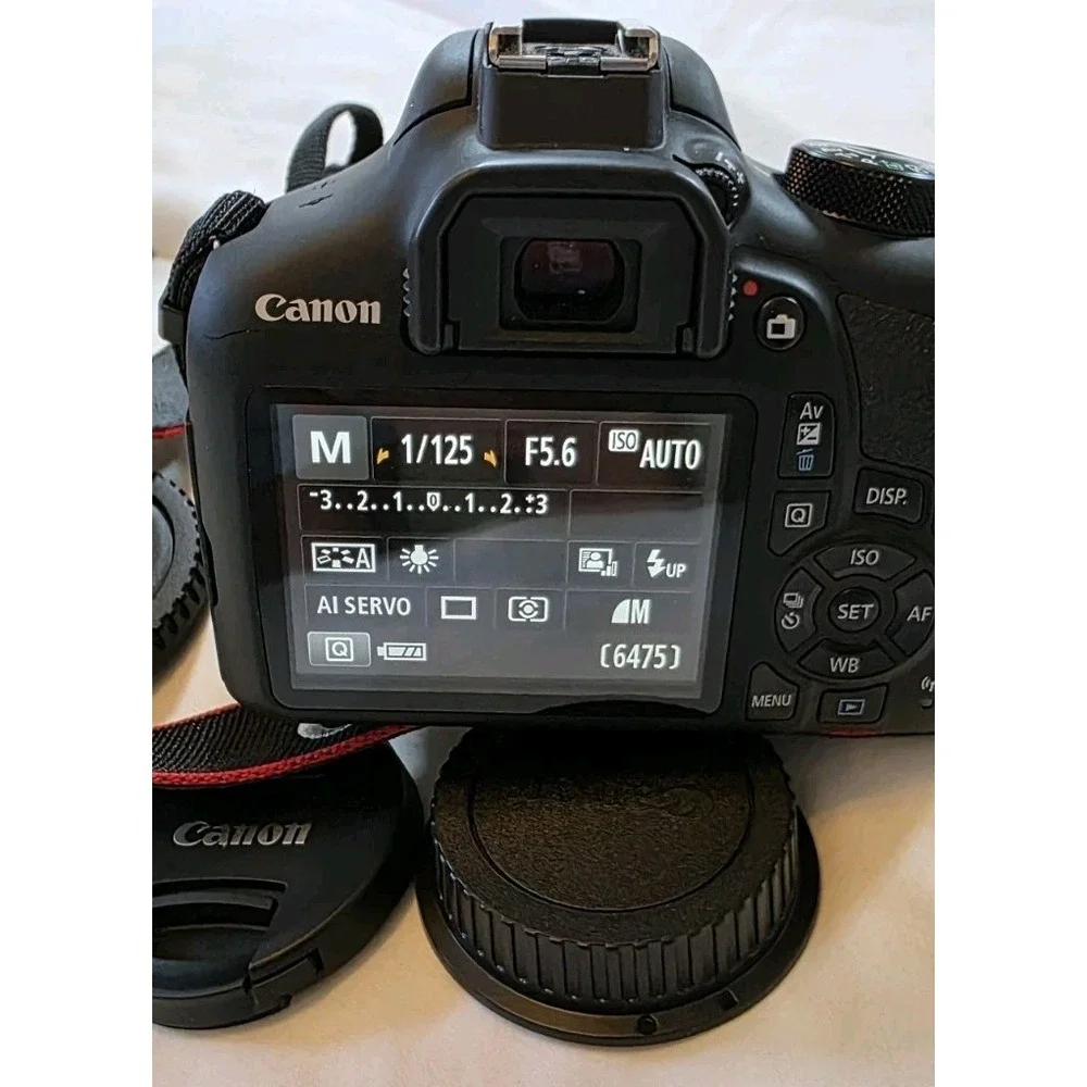 Canon EOS Rebel T6 DSLR Bundle - Shutter Count 6475 - NEW 75-300mm Lens & Case